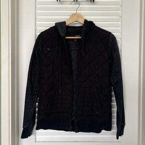 Hurley Black Quilted Hoodie Jacket